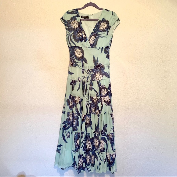 Jones New York Dresses & Skirts - Mint green tiered floral Jones New York maxi dress